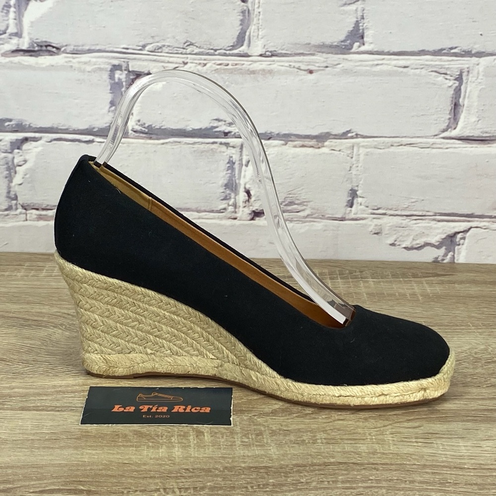 J. Crew Seville Black Espadrille Wedge - Picture 5 of 9